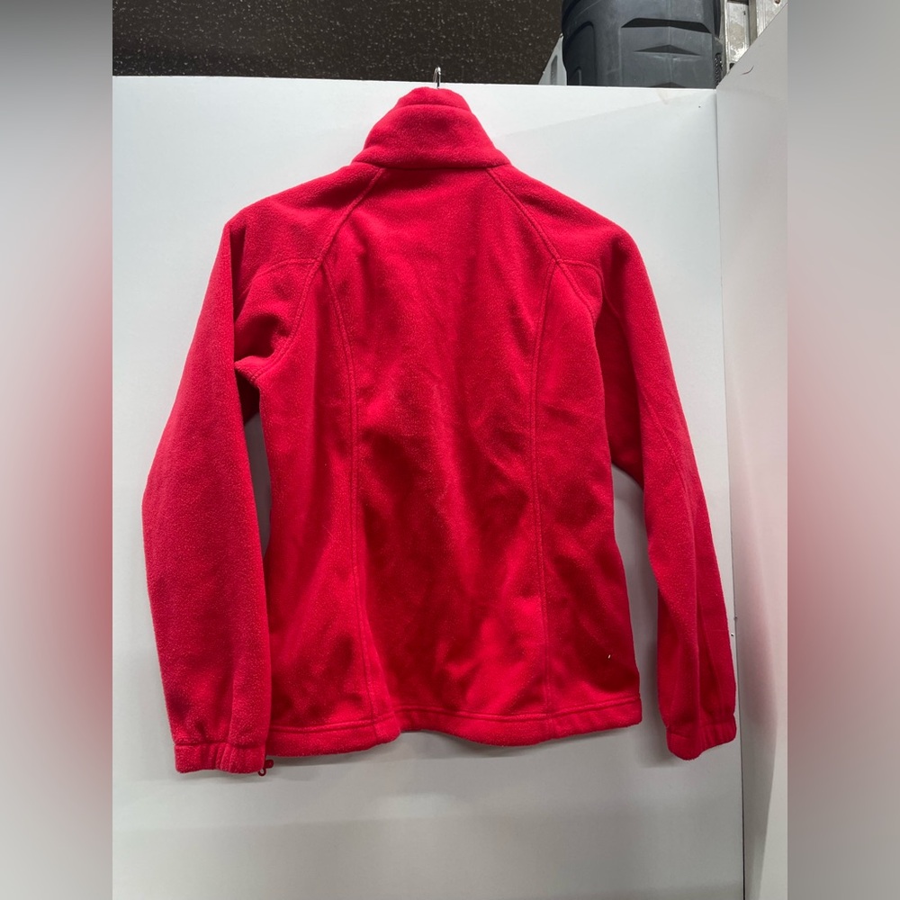 Columbia Women's Bright Red Fleece Jacket Teddy Style - Picture 2 of 3